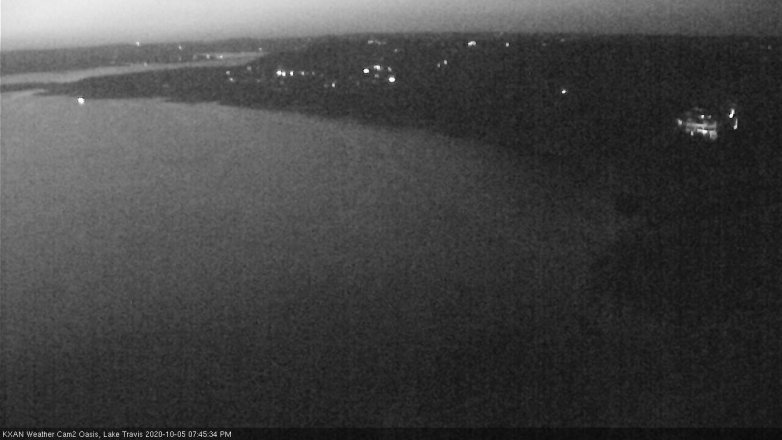 Lake Travis webcam, October 5, 2020 7:45 PM CT