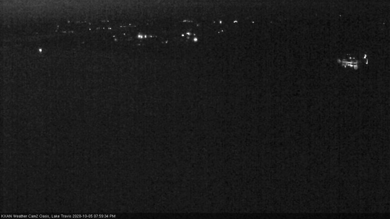 Lake Travis webcam, October 5, 2020 8:00 PM CT