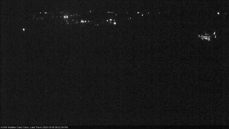 Lake Travis webcam, October 5, 2020 8:25 PM CT