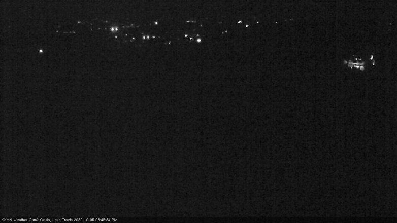 Lake Travis webcam, October 5, 2020 8:45 PM CT