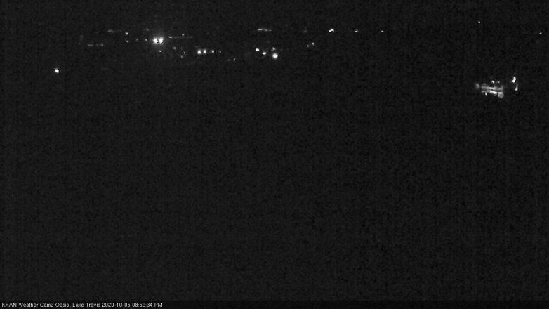Lake Travis webcam, October 5, 2020 9:00 PM CT