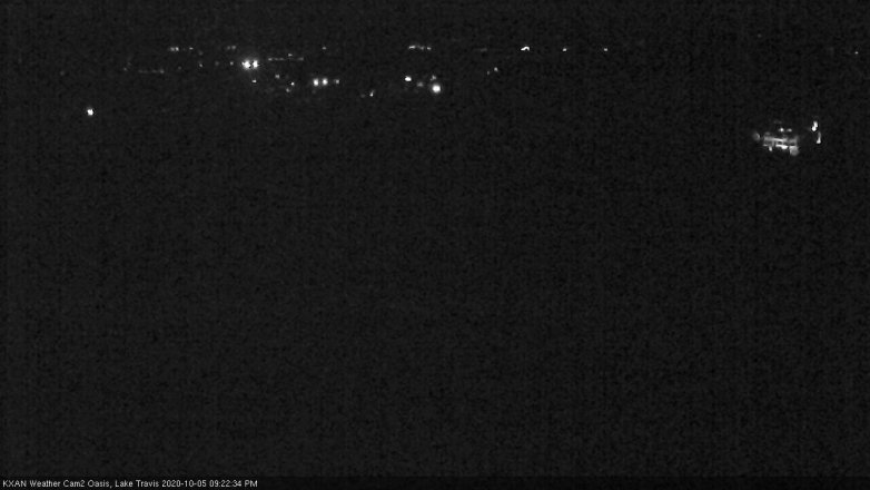 Lake Travis webcam, October 5, 2020 9:25 PM CT