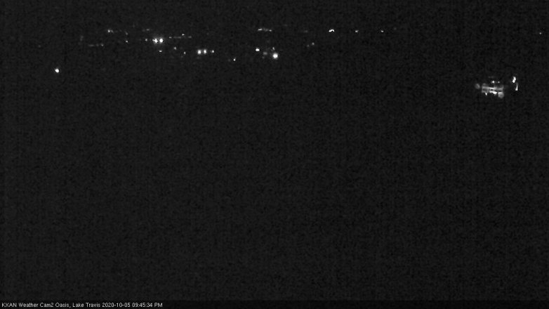 Lake Travis webcam, October 5, 2020 9:45 PM CT