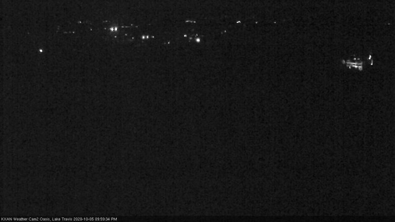 Lake Travis webcam, October 5, 2020 10:00 PM CT