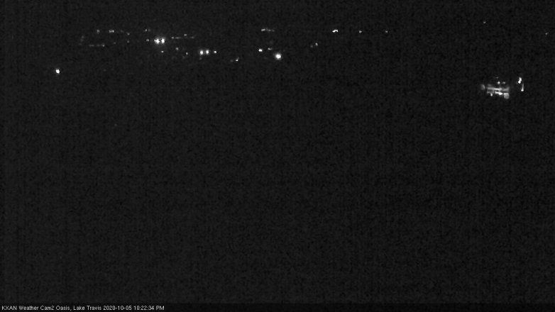 Lake Travis webcam, October 5, 2020 10:25 PM CT