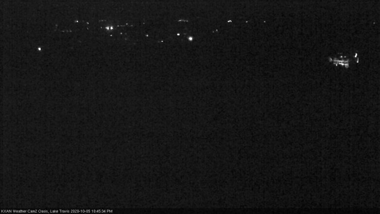 Lake Travis webcam, October 5, 2020 10:45 PM CT