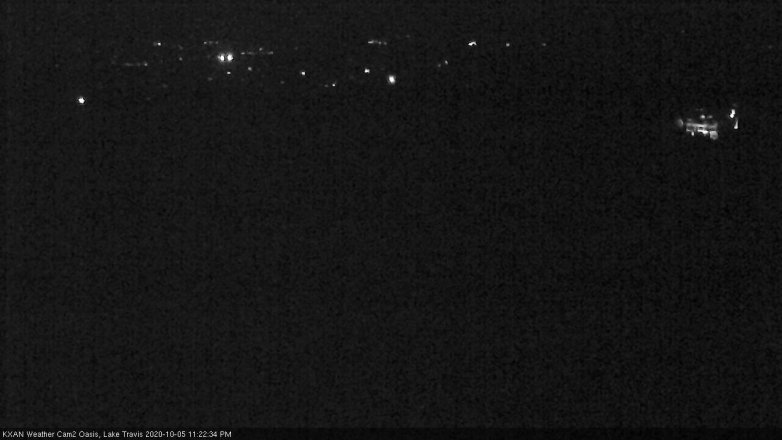 Lake Travis webcam, October 5, 2020 11:25 PM CT