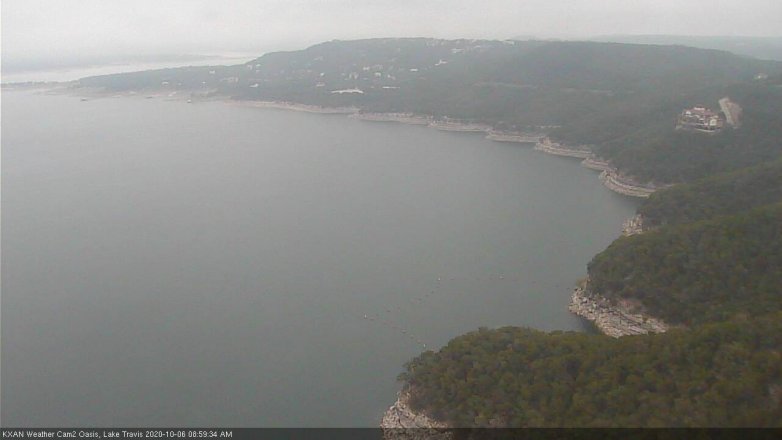 Lake Travis webcam, October 6, 2020 9:00 AM CT