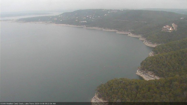 Lake Travis webcam, October 6, 2020 9:25 AM CT