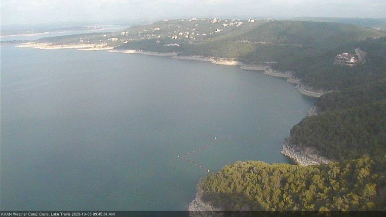 Lake Travis webcam, October 6, 2020 9:45 AM CT