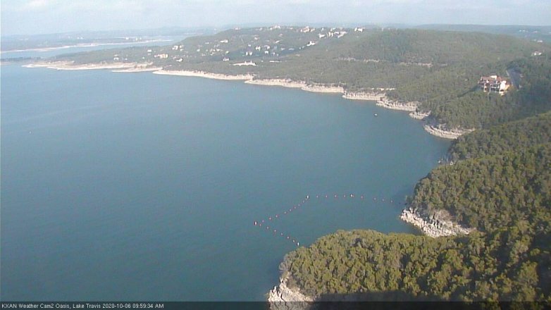 Lake Travis webcam, October 6, 2020 10:00 AM CT