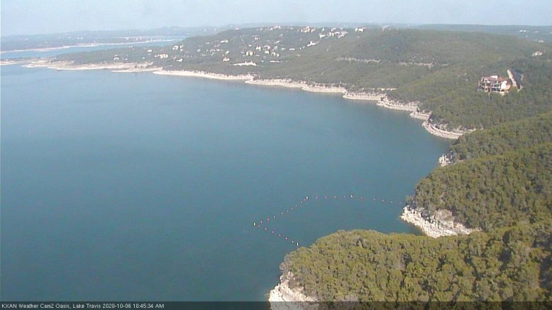 Lake Travis webcam, October 6, 2020 10:45 AM CT