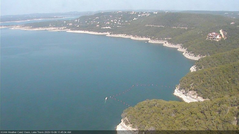 Lake Travis webcam, October 6, 2020 11:45 AM CT
