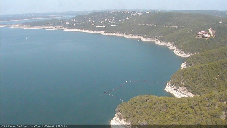 Lake Travis webcam, October 6, 2020 12:00 PM CT