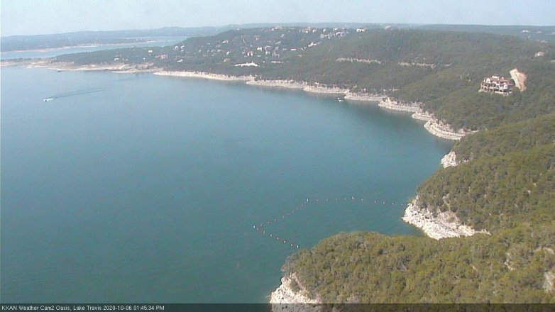 Lake Travis webcam, October 6, 2020 1:45 PM CT