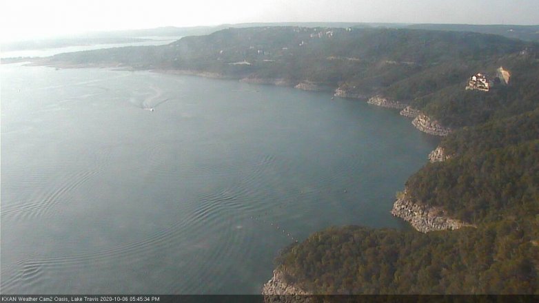 Lake Travis webcam, October 6, 2020 5:45 PM CT
