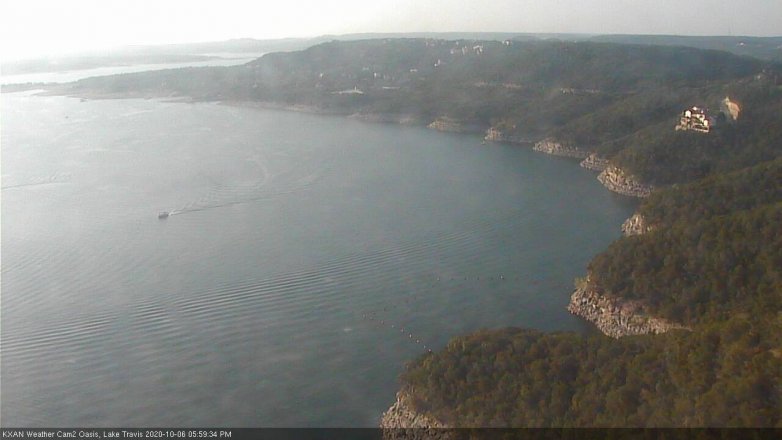 Lake Travis webcam, October 6, 2020 6:00 PM CT