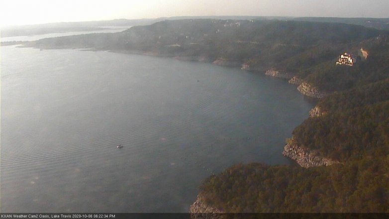 Lake Travis webcam, October 6, 2020 6:25 PM CT