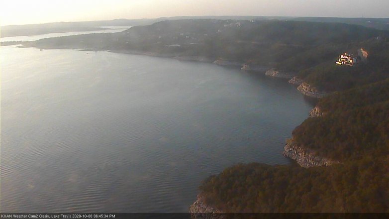 Lake Travis webcam, October 6, 2020 6:45 PM CT