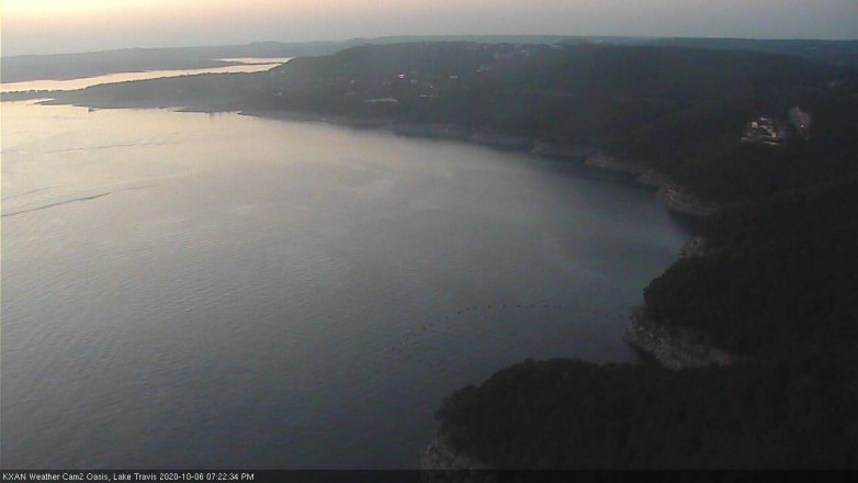 Lake Travis webcam, October 6, 2020 7:25 PM CT