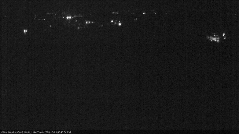 Lake Travis webcam, October 6, 2020 8:45 PM CT