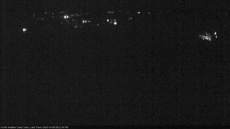 Lake Travis webcam, October 6, 2020 9:25 PM CT