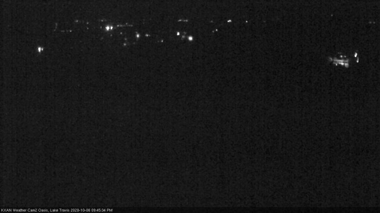 Lake Travis webcam, October 6, 2020 9:45 PM CT