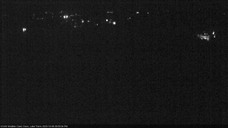Lake Travis webcam, October 6, 2020 10:00 PM CT