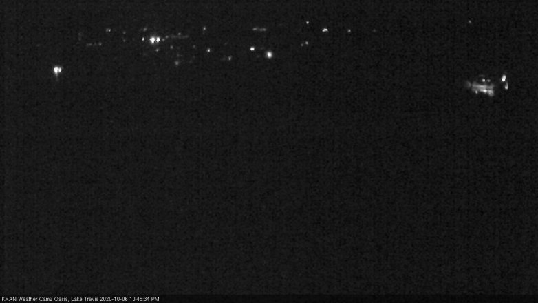 Lake Travis webcam, October 6, 2020 10:45 PM CT