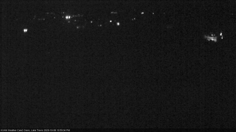 Lake Travis webcam, October 6, 2020 11:00 PM CT