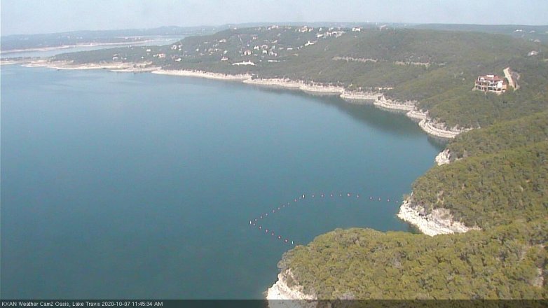 Lake Travis webcam, October 7, 2020 11:45 AM CT