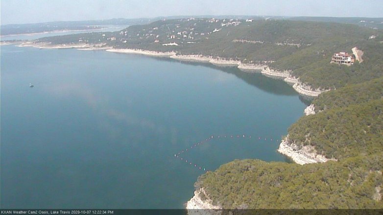 Lake Travis webcam, October 7, 2020 12:25 PM CT