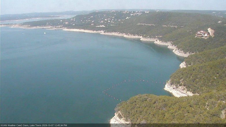 Lake Travis webcam, October 7, 2020 12:45 PM CT