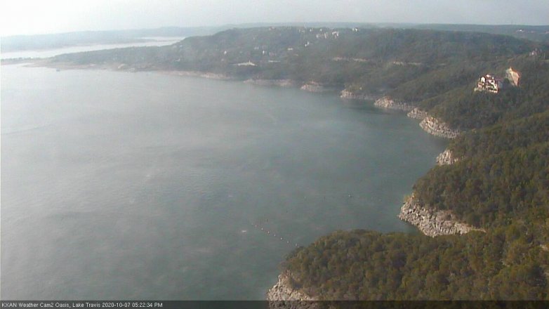 Lake Travis webcam, October 7, 2020 5:25 PM CT