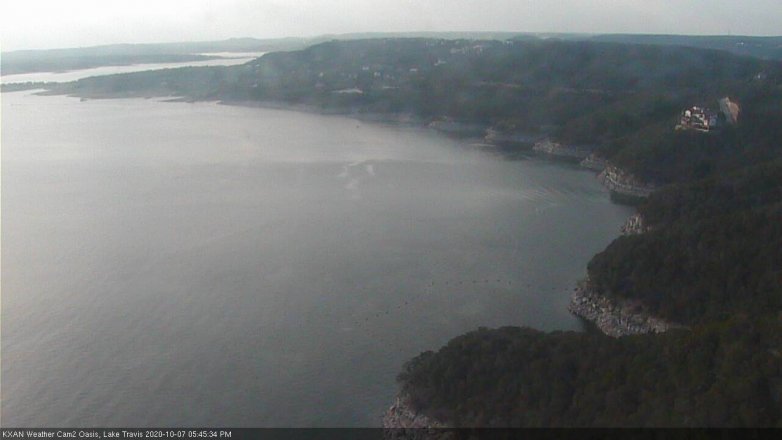 Lake Travis webcam, October 7, 2020 5:45 PM CT