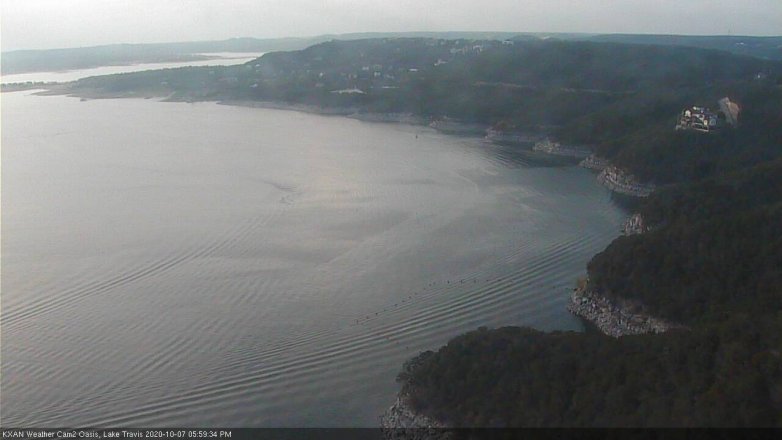 Lake Travis webcam, October 7, 2020 6:00 PM CT