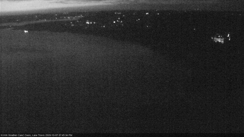 Lake Travis webcam, October 7, 2020 7:45 PM CT