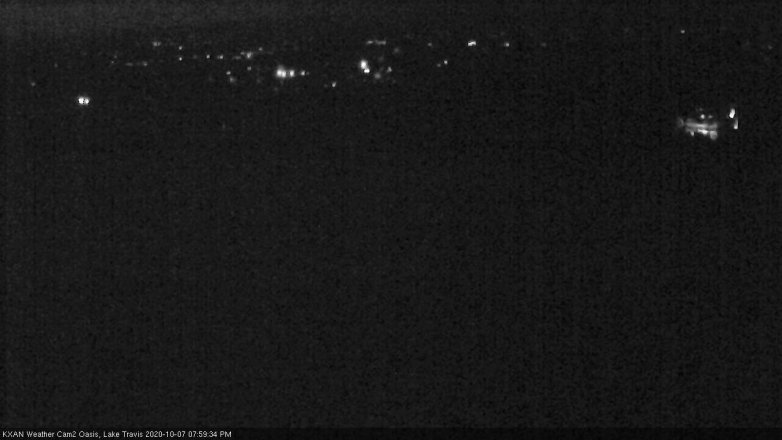 Lake Travis webcam, October 7, 2020 8:00 PM CT