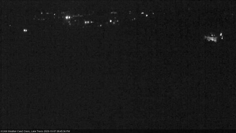 Lake Travis webcam, October 7, 2020 8:45 PM CT