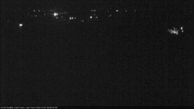 Lake Travis webcam, October 7, 2020 9:45 PM CT