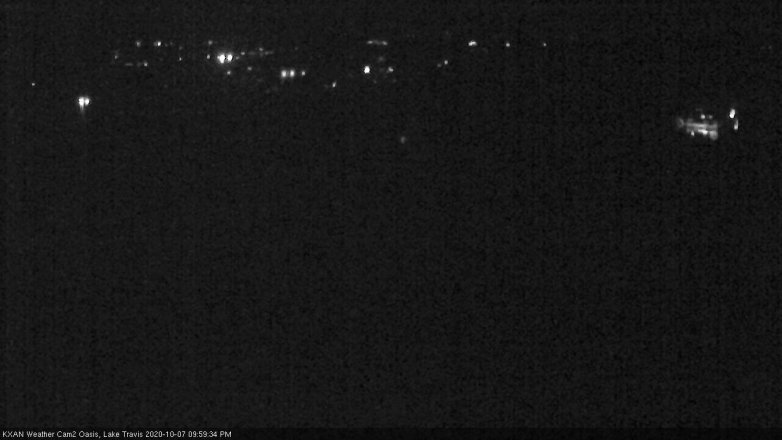 Lake Travis webcam, October 7, 2020 10:00 PM CT