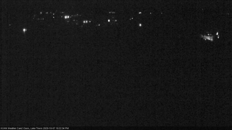 Lake Travis webcam, October 7, 2020 10:25 PM CT