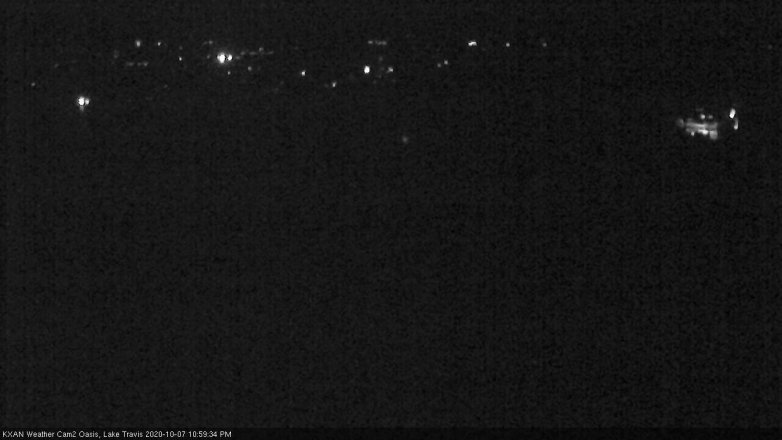 Lake Travis webcam, October 7, 2020 11:00 PM CT