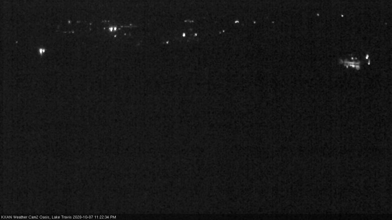 Lake Travis webcam, October 7, 2020 11:25 PM CT
