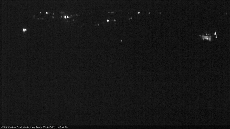 Lake Travis webcam, October 7, 2020 11:45 PM CT
