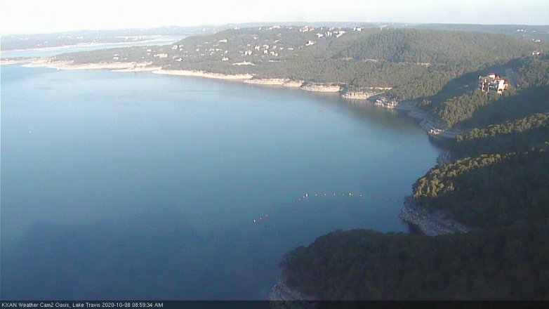 Lake Travis webcam, October 8, 2020 9:00 AM CT