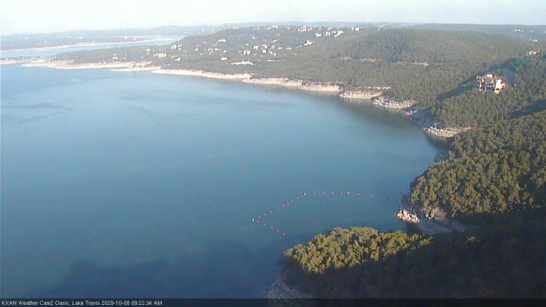 Lake Travis webcam, October 8, 2020 9:25 AM CT