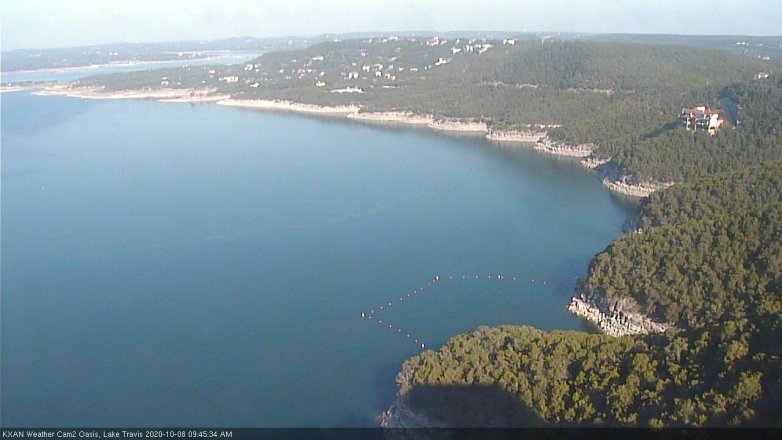 Lake Travis webcam, October 8, 2020 9:45 AM CT