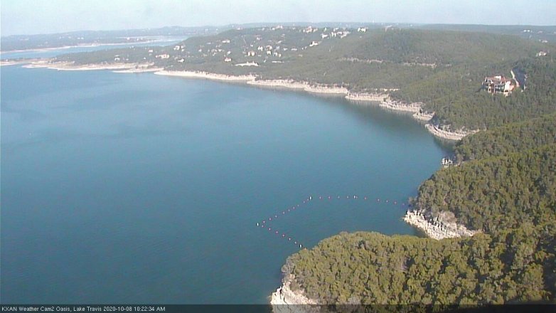 Lake Travis webcam, October 8, 2020 10:25 AM CT