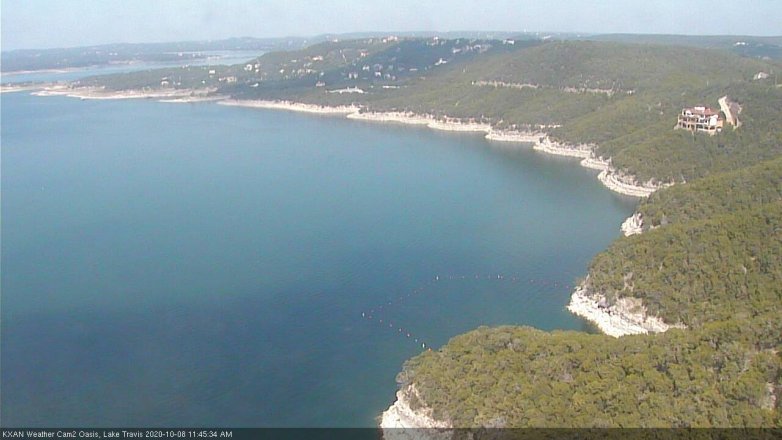 Lake Travis webcam, October 8, 2020 11:45 AM CT